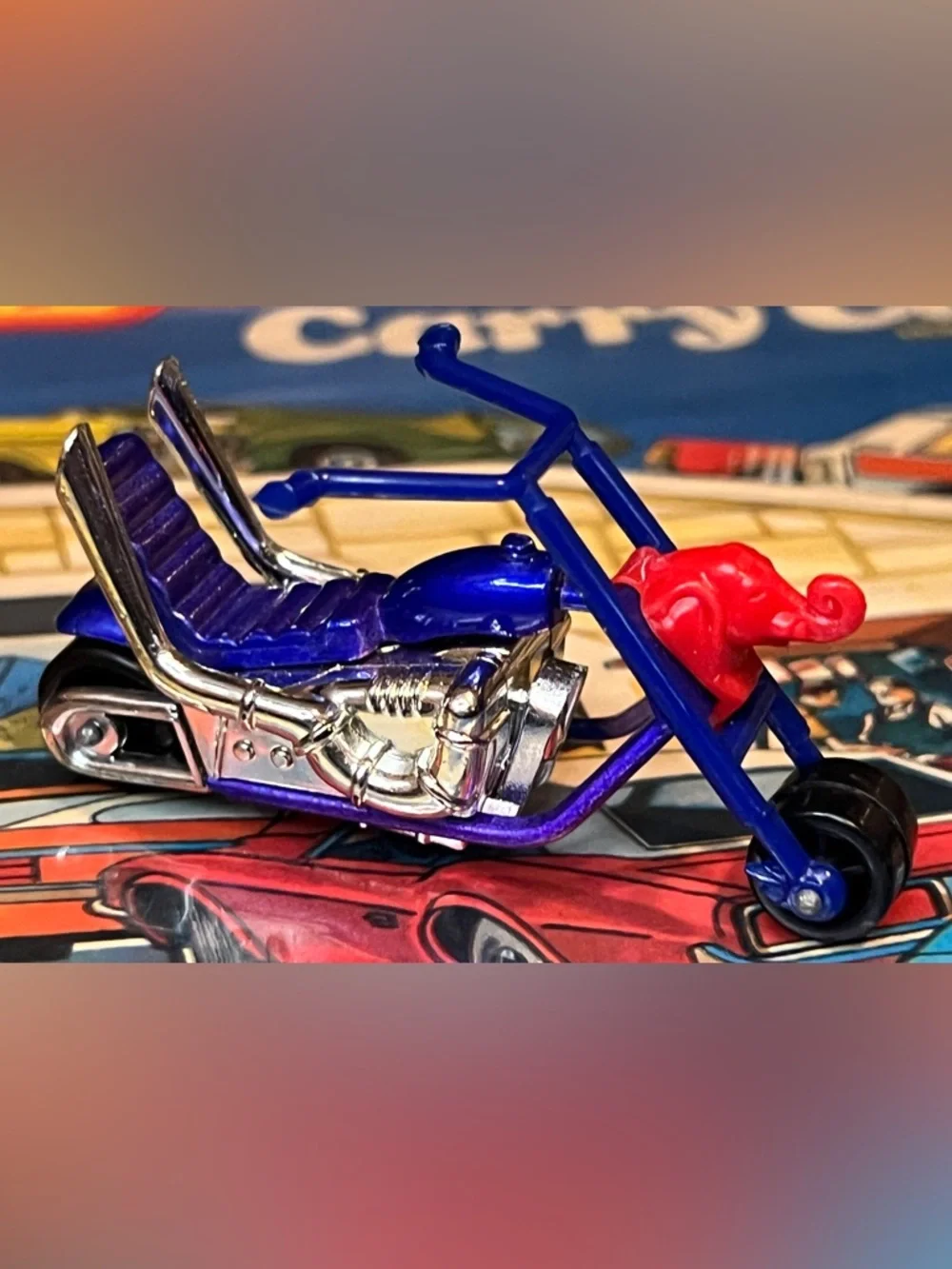 Vintage Matchbox Superfast 1972 Chopper “Jumbo Jet” No. 71 Blue Bike Lesney